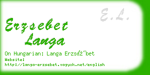 erzsebet langa business card